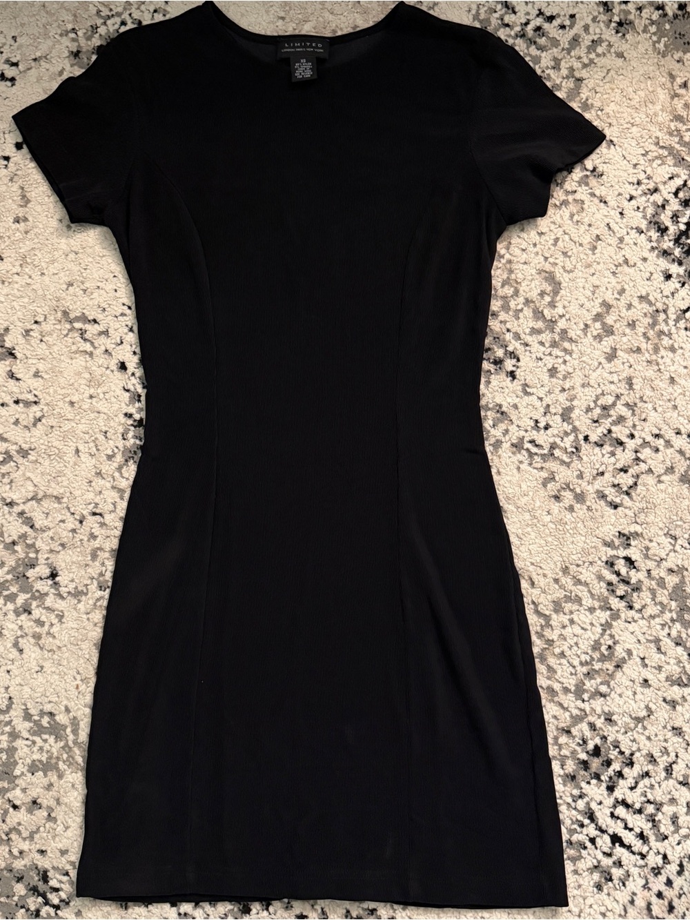 The Limited Black Short-Sleeve Maxi Dress